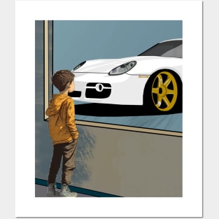 Porsche Cayman Kids Dream Posters and Art